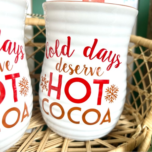 New! Set of Two DEI Dennis East Hand Warmer Mug Coffee Tea Cocoa Stoneware 18 oz - Picture 5 of 6